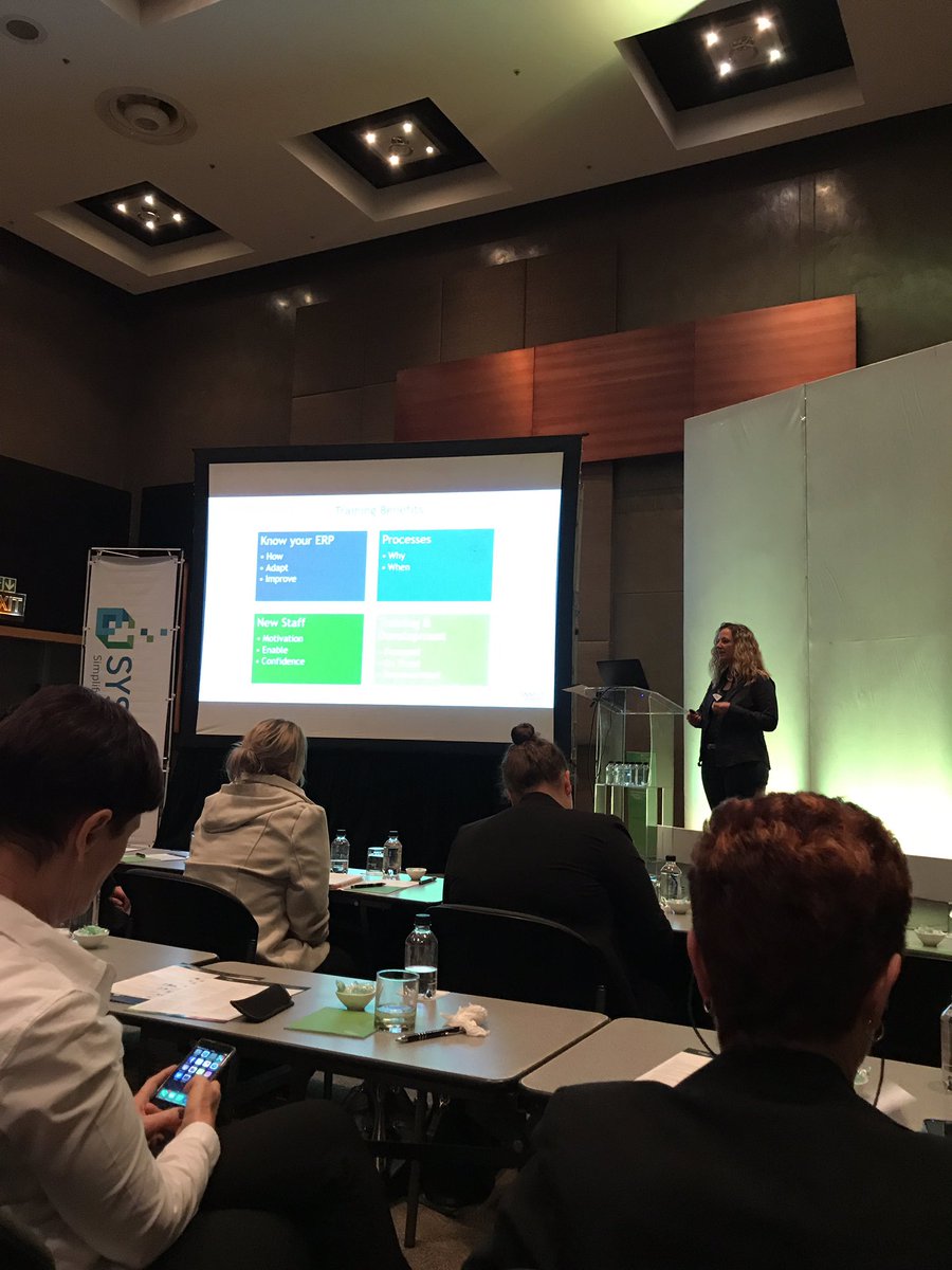 jaco_maass's tweet photo. Could not agree more! Training is the true enabler for your ERP. It needs to be active, alive and relevant. #syspro #connectthedots17 https://t.co/GniZIqZFfp