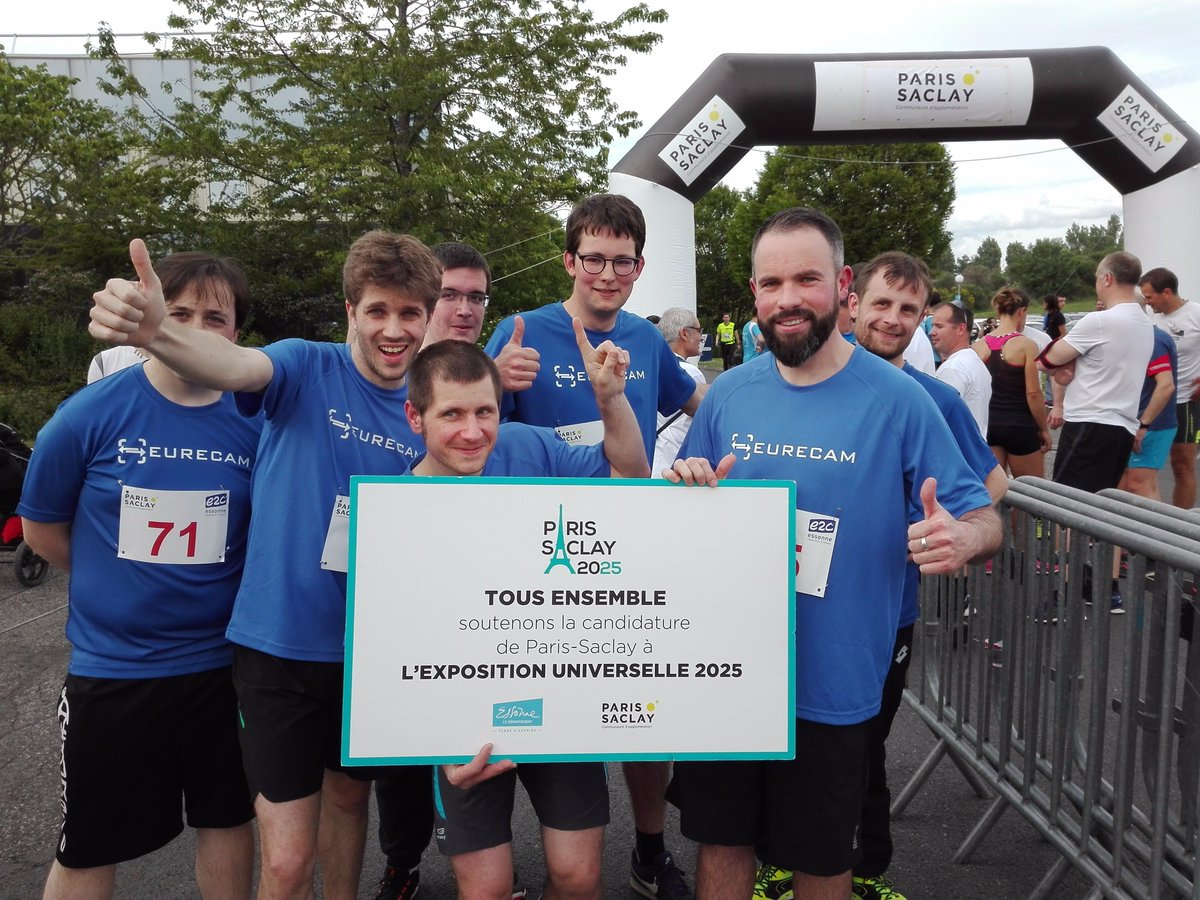 La Team <a href="/EURECAM/">EURECAM</a> lors des #FouleesCourtaboeuf soutient la candidature #parissaclay2025 #jeveux2025 @ExpoFrance2025 et vous ?