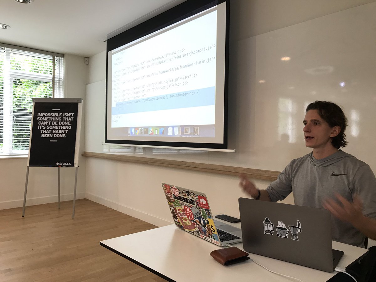 surajpindoria's tweet photo. Here with @filmaj talking about testing your #PhoneGap apps #pgday #pgdayeu https://t.co/p2FgVqPGa4