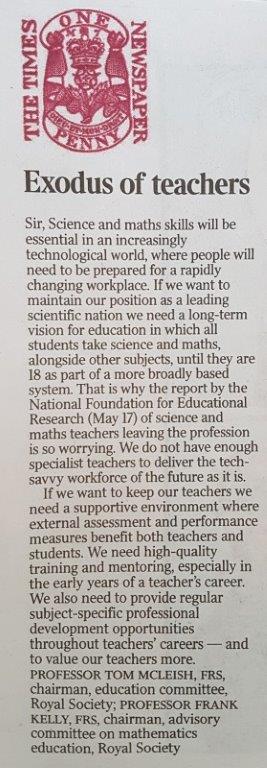 Letter in Times today on teachers leaving the profession. The NFER report: nfer.ac.uk/research/teach…