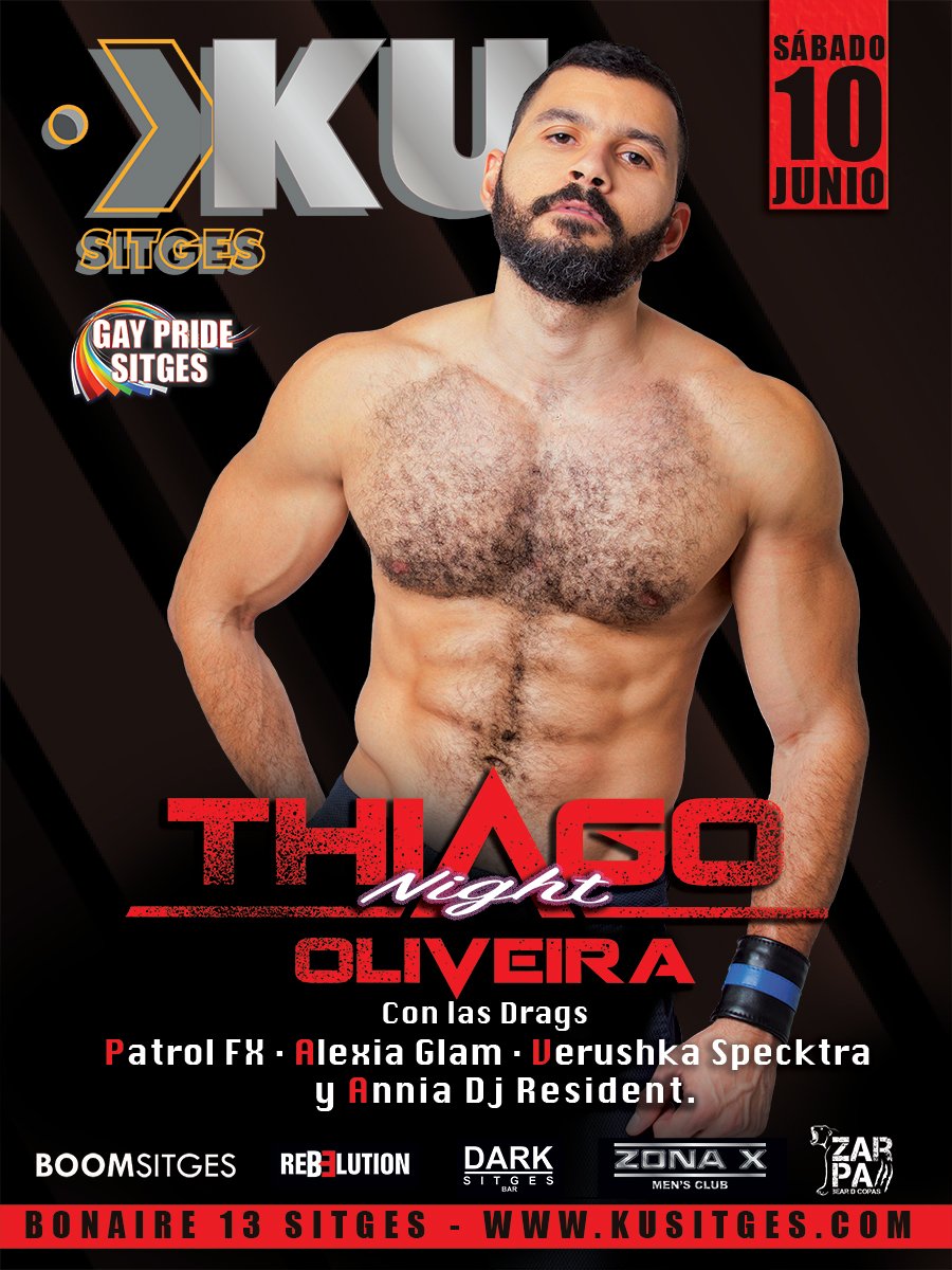 Este #sitgespride un evento que no puedes perderte Thiago Olivera Night en <a href="/kusitges/">KU</a>