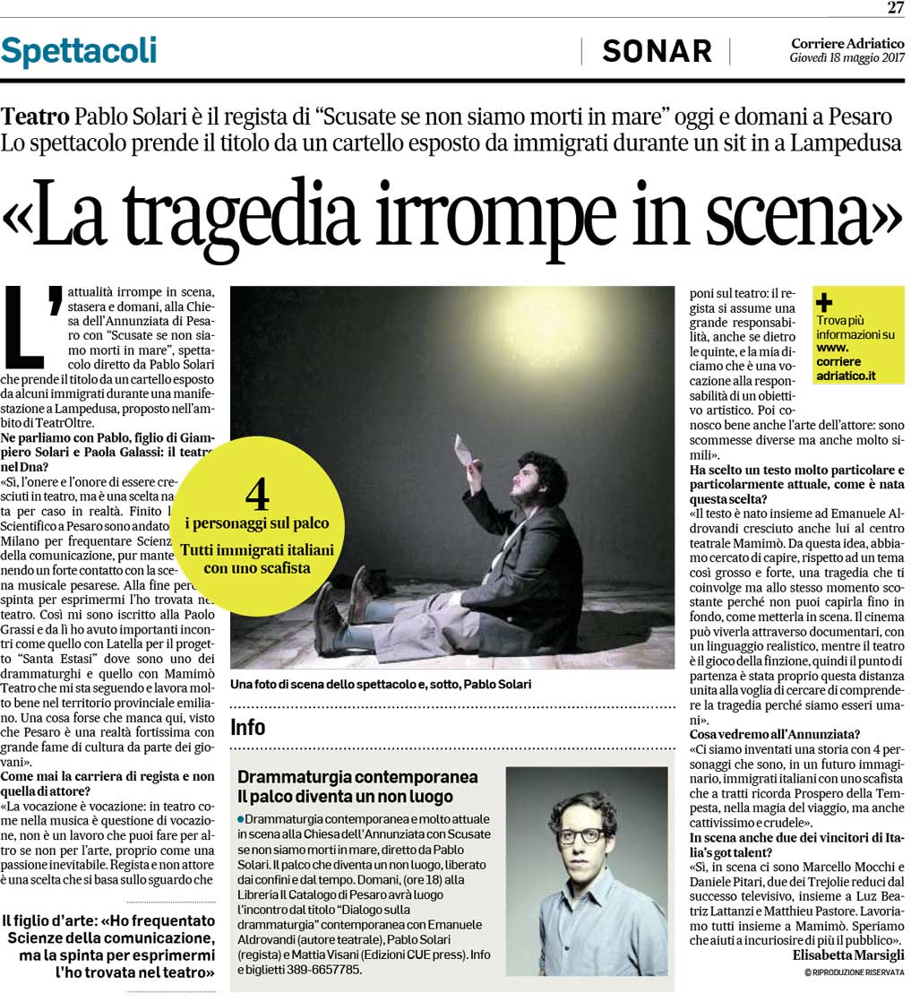 stasera e domani non perdete <a href="/CompagniaMaMiMo/">Centro Teatrale MaMiMò</a> <a href="/EAldrovandi/">Emanuele Aldrovandi</a> <a href="/pablosolari/">Pablo Solari Pereira</a> biglietto €10 bit.ly/2qixEpJ <a href="/teatridipesaro/">Teatri di Pesaro</a> <a href="/viverepesaro/">Vivere Pesaro</a>