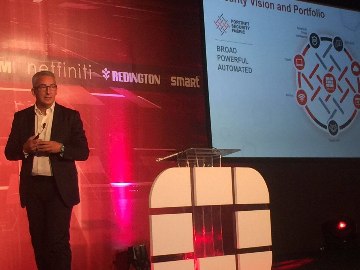 AnneBourgeois's tweet photo. @fortijoe explains 'With #Securityfabric @fortinet is launching the 3rd generation of security solution' https://t.co/z9NqTreQHR