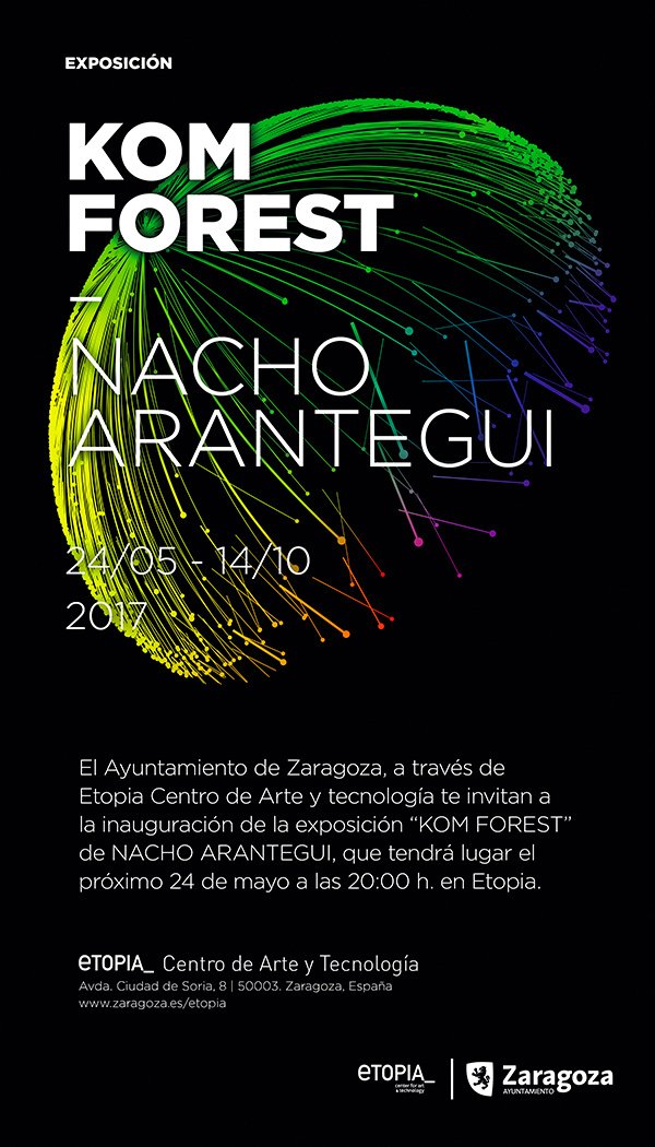 El 24 mayo inauguramos Kom Forest, expo de producción propia del artista Nacho Arantegui une #landart y #artedigital ow.ly/I1t730bO4Bb