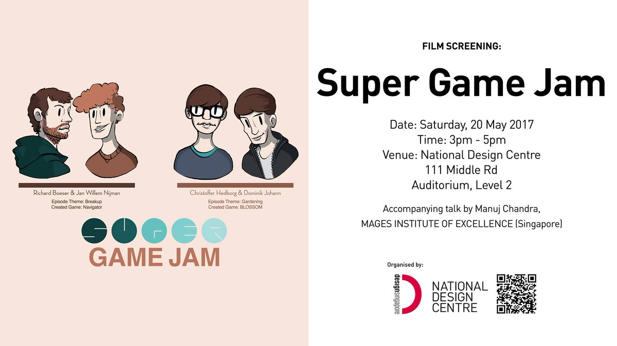 supergamejam's tweet image. The great folks at Shophouse &amp;amp; Co are screening episodes 1 &amp;amp; 2 of Super Game Jam in Singapore this Saturday
shophouseandco.com/may-2017-super…