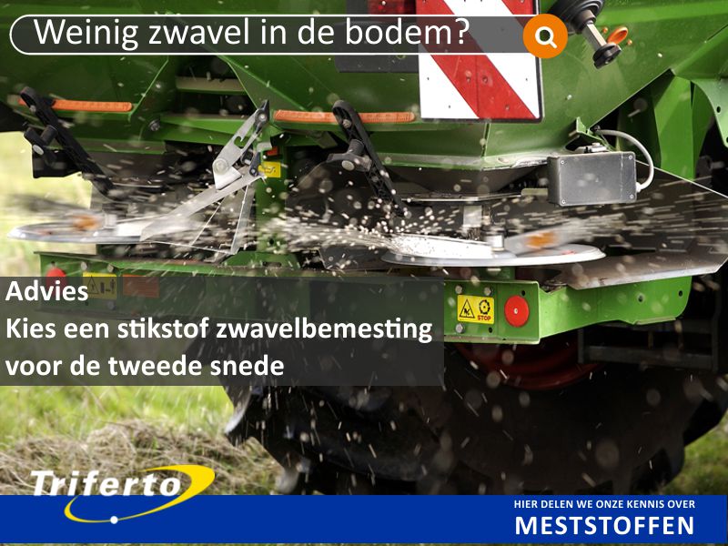 WEINIG ZWAVEL IN DE BODEM GEMINERALISEERD 
Lees hier het bemestingsadvies voor de tweede snede: bit.ly/2qHMXVD #bemesten