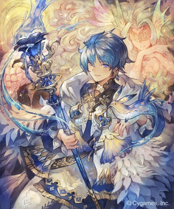 だいぶ前に描いたものですが神撃のバハムート(https://t.co/TYVsdHBnR3)で描かせていただいたアークハイドロシャーマンです。シャドバへ別名で出張してますm(._.)m 