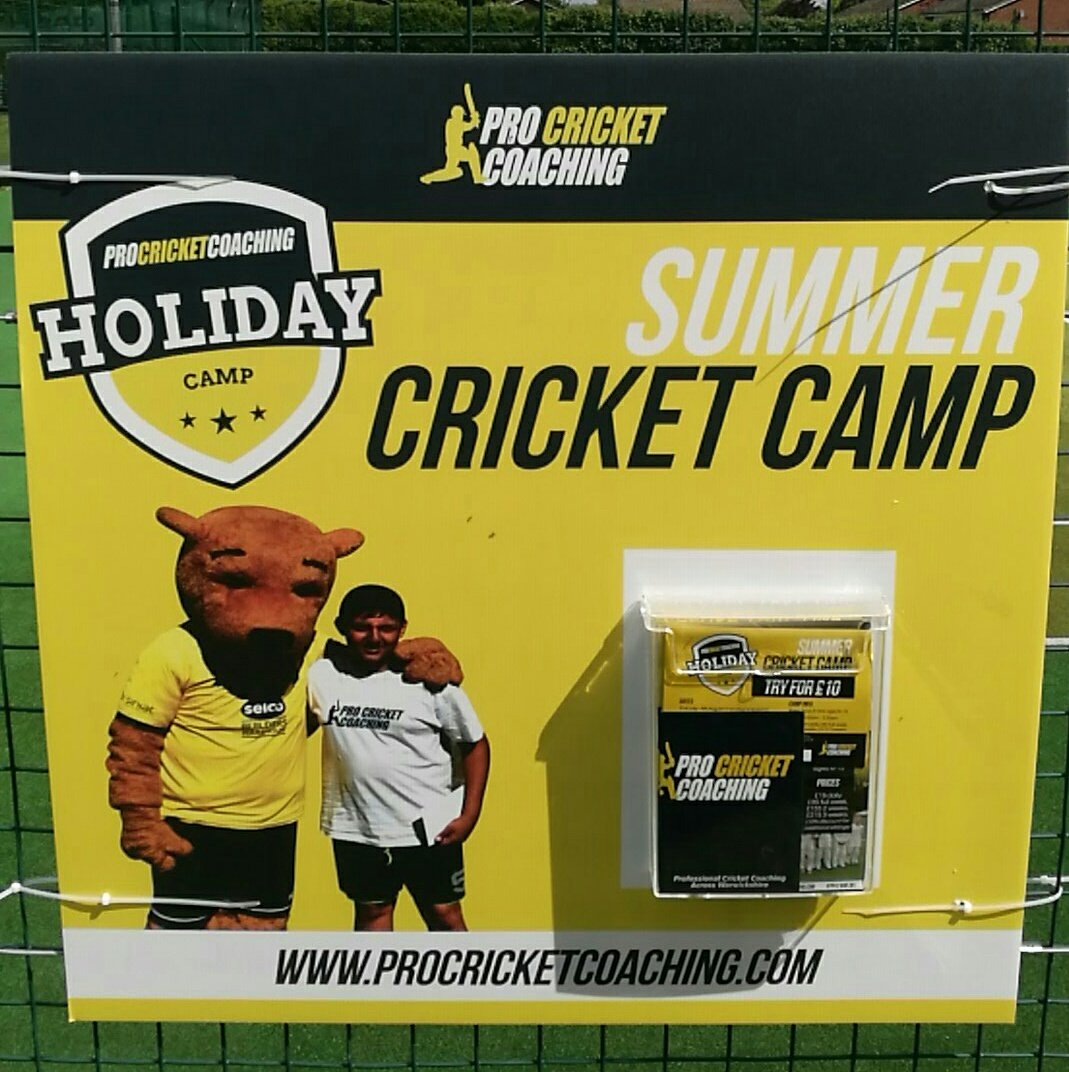 procriccoaching's tweet photo. Don't forget to pick up your cricket camp TRY FOR £10 leaflet next time you are up at @olton_ww #cricket #summercamp #solihull #youbears https://t.co/WcTi59l9mu