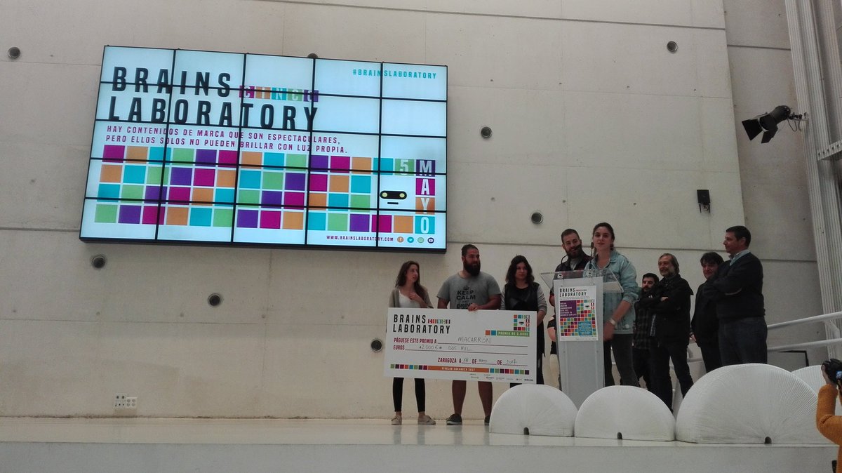 Los ganadores de #Brainslaboratory son Macarrón, ¡Felicidades a todos! <a href="/3lemon/">3lemon</a> <a href="/ZGZActiva/">Zaragoza Activa</a> <a href="/ajearagon/">Aje Aragón</a>