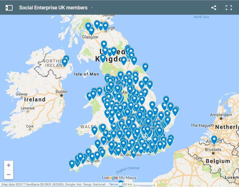 Looking for a social enterprise near you? Take a look at the interactive map of our members on our website: bit.ly/2pOobqM #SocEnt