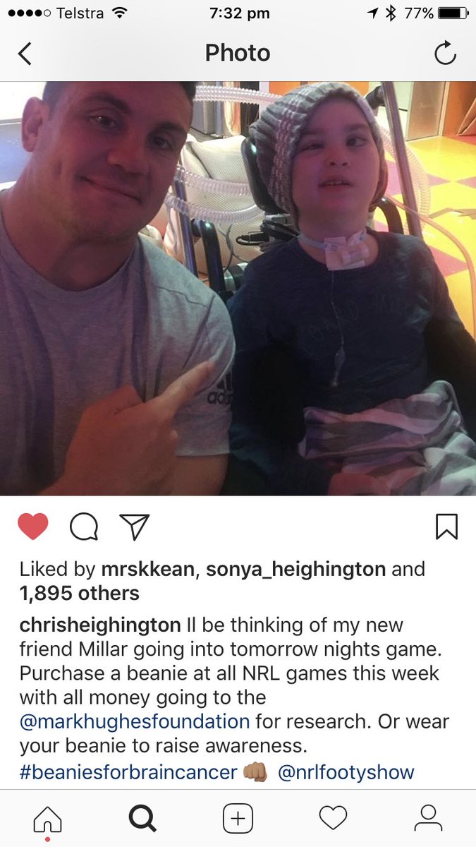 #beaniesforbraincancer #NRLSharksCowboys  cmon sharks. <a href="/ChrisRhino2/">Chrisheighington</a> having a great game and will keep going like his little mate Millar