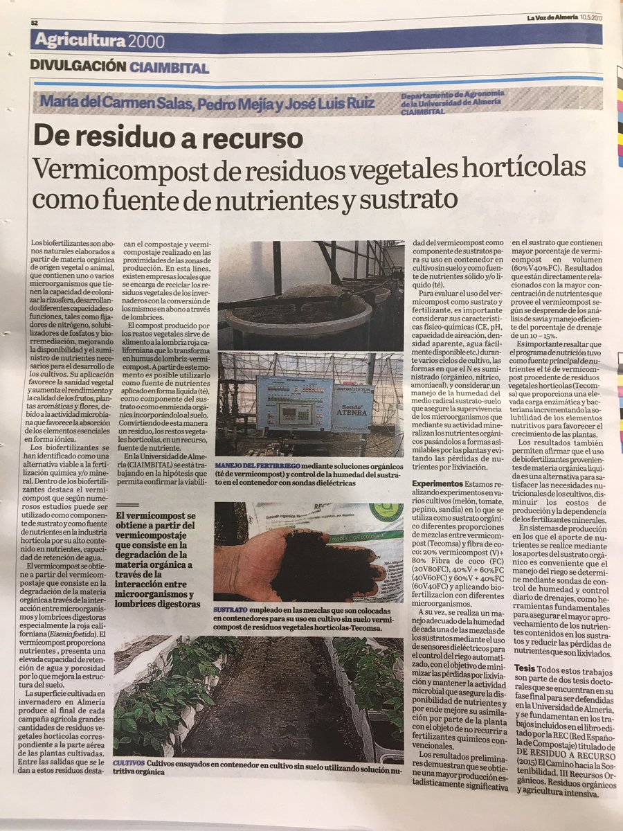 comercialtecom1's tweet photo. @ualmeria @agricultura2000 @comercialtecom1 de RESIDUO CERO A RECURSO @jaarcossanchez @unicagroup https://t.co/Xq4WmWwZHb