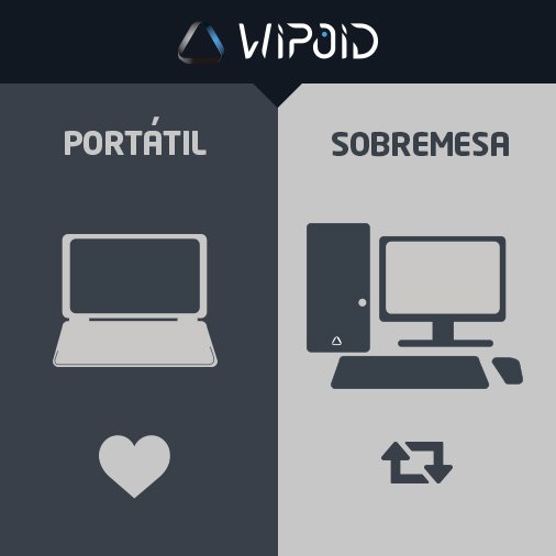 wipoid's tweet photo. ¿Cuál es vuestra mejor opción, tanto para juegos como para el día a día? 😀 ¿Portátil o Sobremesa? https://t.co/WGkF0x2bbw