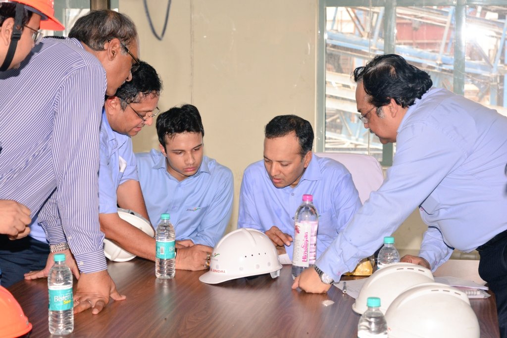 JindalSteel_In's tweet photo. Chairman @MPNaveenJindal interacting with the teams at #SinterPlant &amp; #BlastFurnace today at #Angul https://t.co/1iTmNArM6W