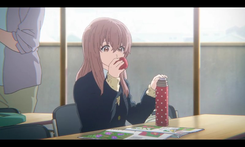Anime Girl Sitting At Table