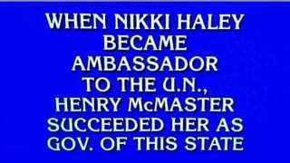 henrymcmaster's tweet image. What is South Carolina? #Jeopardy