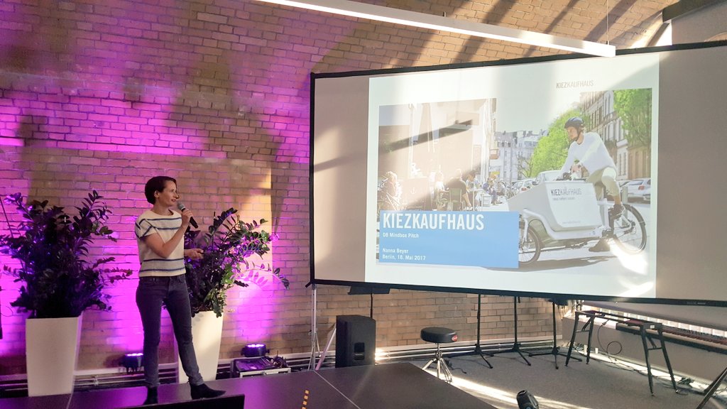 #Pitch 10 von 10: Nanna vom Kiezkaufhaus - lokale Produkte online unter einem Dach, mit Cargo-Bikes und mit Abholstation #dbaccelerator