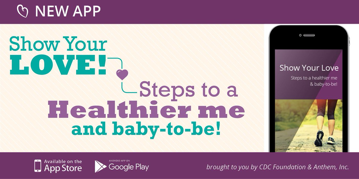's tweet image. Planning for pregnancy? Download the Show Your Love App for help: bit.ly/2pQ2jLW #NWHW