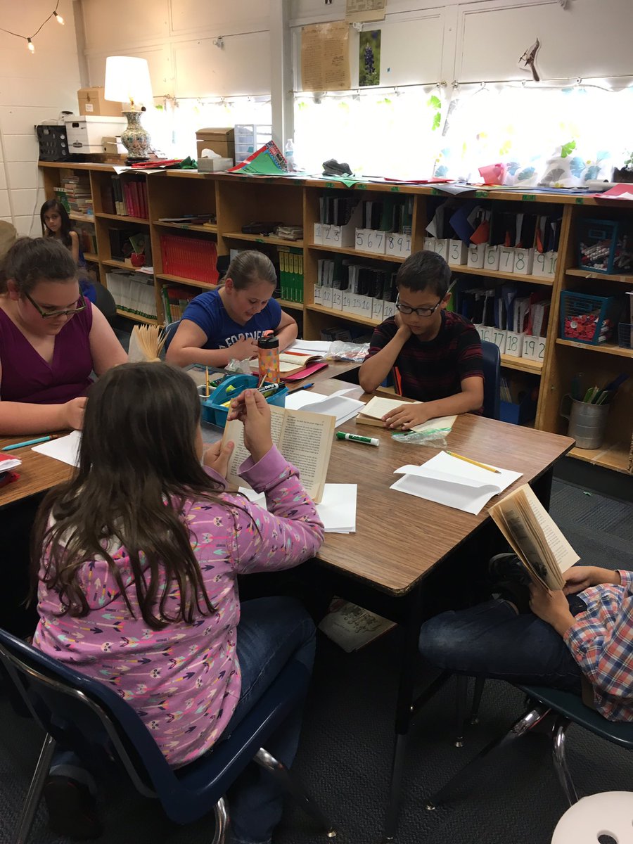 MrsBMontgomery's tweet photo. Serious book club time happening over here #readingisourjam #wceloveslearning https://t.co/IjPeQHbwH0