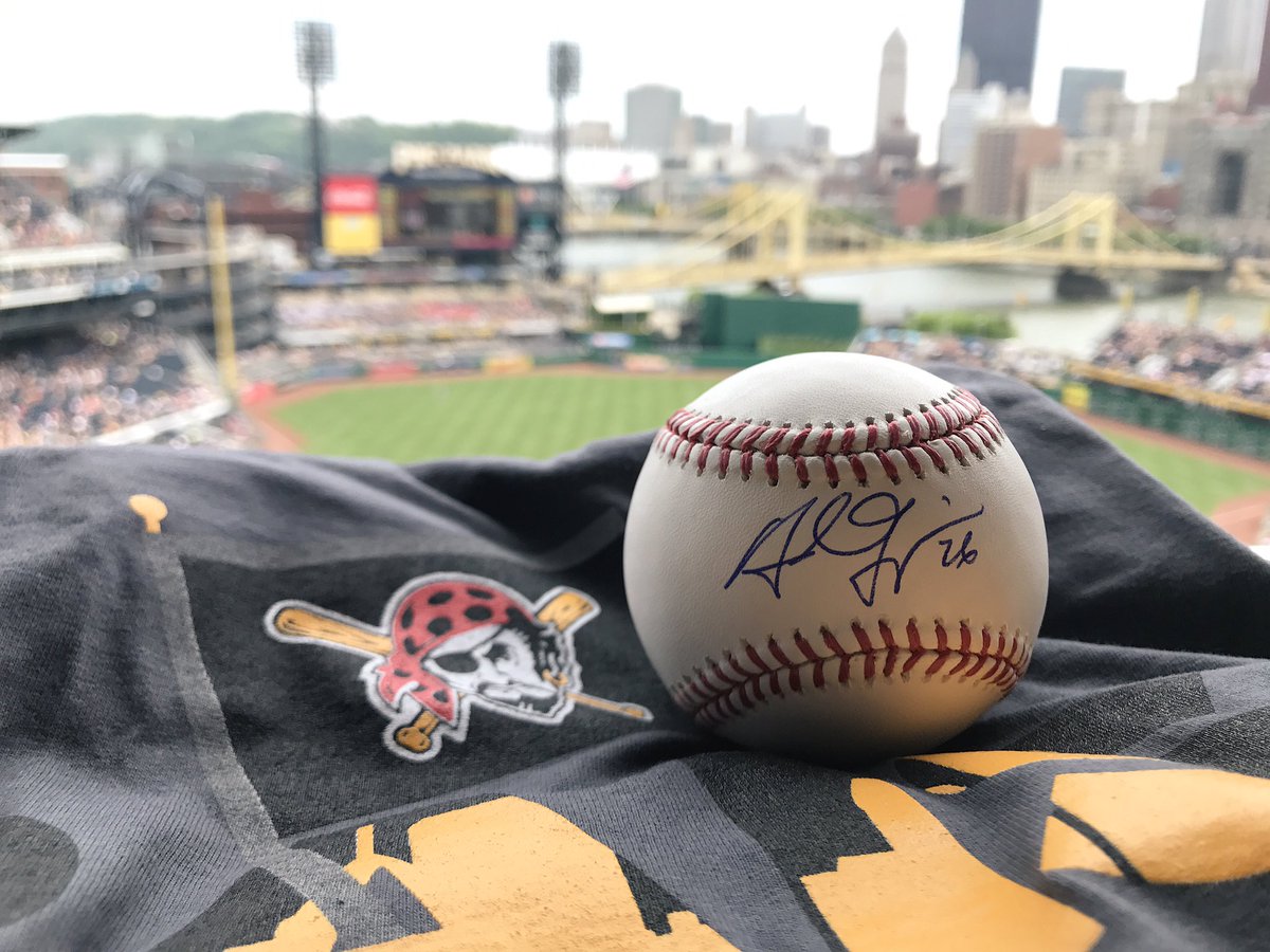Pirates's tweet photo. RETWEET THIS for a chance to win an Adam Frazier SIGNED baseball!

We'll pick one winner tonight. Good luck!
R&amp;R: https://t.co/kqhNAbHVSS https://t.co/5PnnOg9k4G