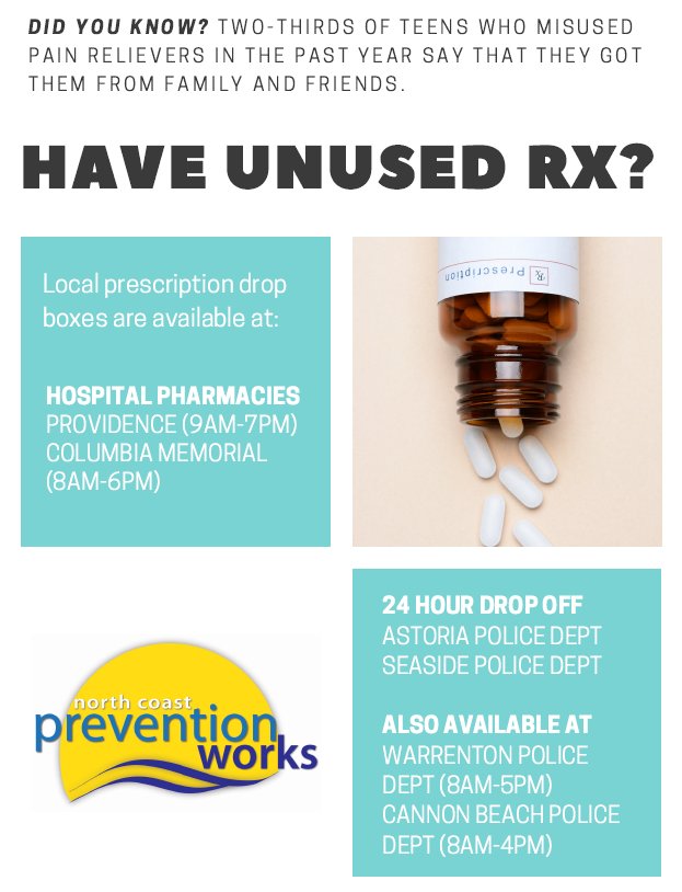 NCPrevention's tweet photo. Properly disposing unwanted medications reduces RX abuse, poisonings, and keeps our water clean. #PreventionPower https://t.co/nxWfTtmAdO