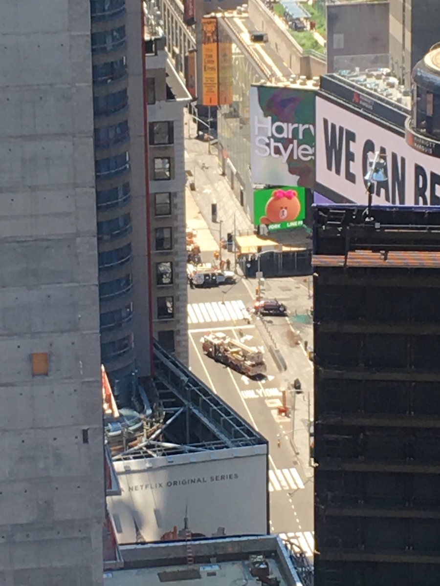 Neha and I are safe.  Times Square is a ghost town - view from my office