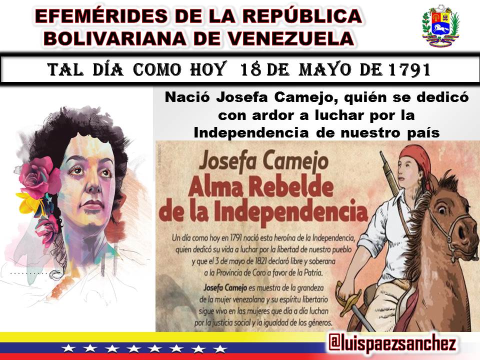 Josefa Camejo, heroína falconiana que incorpora la Provincia de Coro a la gesta independentista pic.x.com/TEvw6yC83J.