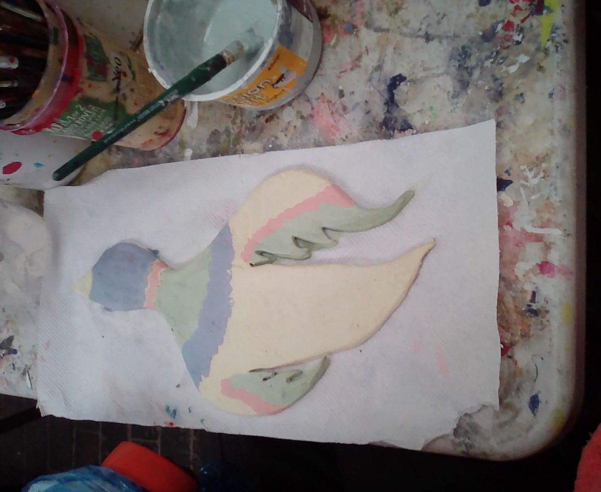 Escape_Changing's tweet image. Ros &amp;amp; Ali continue Wednesday's workshops at @OldSlaughterHS. Come &amp;amp; see ‘Bread’ on show w/ @Escape_Arts 20th Anniversary Exhib. next month!