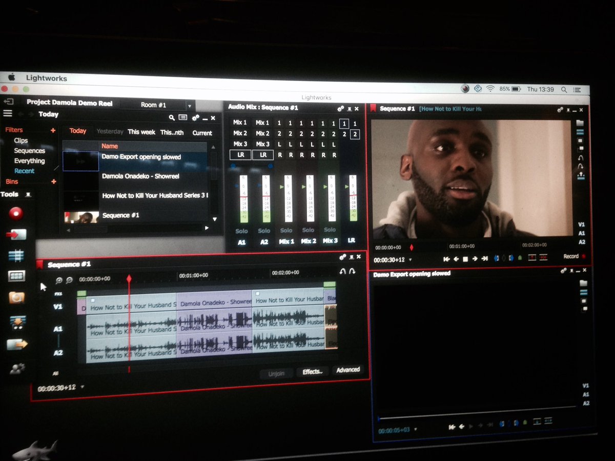 OldLampFilms's tweet photo. Coffee in hand and another reel in the edit for @OldLampFilms. This time the fantastic talent of @DamolaOnadeko85 #lightworks #Filmmaking https://t.co/lVCXMevELn