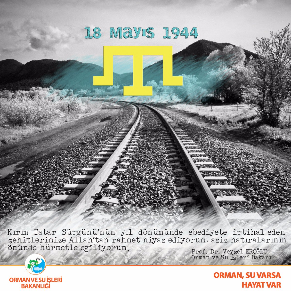 Kırım Türkleri'nin anavatanlarından sürgün edilişlerinin 73. yıl dönümünde, hayatlarını kaybeden bütün soydaşlarımızı rahmetle yad ediyorum.