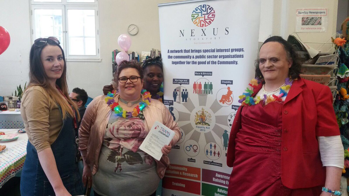 CGLStockport's tweet photo. @MySKLifeline supporting the official launch of #TransStockport today #awareness #equality #IDAHOT2017 https://t.co/w4ZqHVscBt