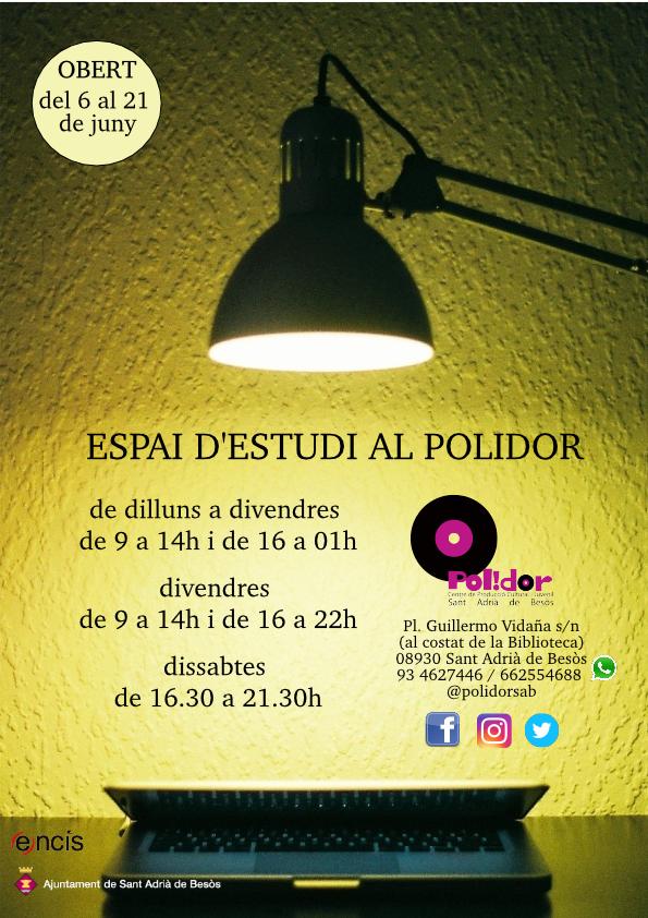 PolidorSAB's tweet photo. A partir del 6 de juny i fins al 21, #espaidestudi al polidor. @enciscoop @AjSantAdria @HugoFerrerSaez  @Participaciosab @JCallauBartoli https://t.co/VoDwHugo6X