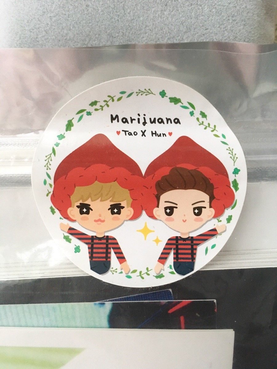 deb1304's tweet photo. @marijuana_xo 170517 Tao has your sticker on his suitcase https://t.co/SbuRQvRyRr