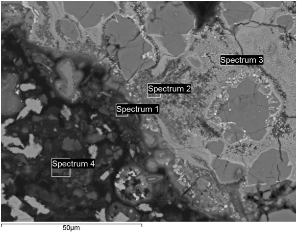 RSKPetrography's tweet photo. The interfacial zone is where the magic happens. #MortarAnalysis (a hand polished the slide for SEM, so it counts for #ThinSectionThursday) https://t.co/sfIRgttQnX