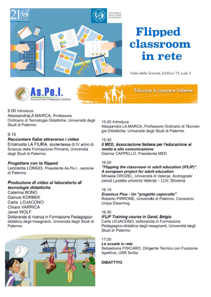 ConsorzioUnipa's tweet photo. Are we ready for iFLIP project's dissemination event in Palermo IT - Part one @unipa_it @MihaelaOrozel #iFLIP #flippedclassroom #newmedia https://t.co/nufgsMNMWQ