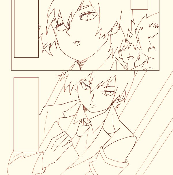 尻たたきあげです。
黒酢中の制服着てる律くんが描きたくて描いてるテル律漫画😋
いつもと違うペンを使ってるので心なしか顔も違うような 