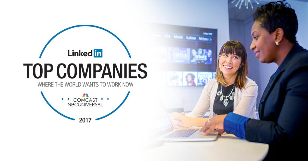 comcastcareers's tweet image. Honored that we are #10 on the 2017 #LinkedinTopCompanies list for retaining + attracting talent. comca.st/2qwBGL4
