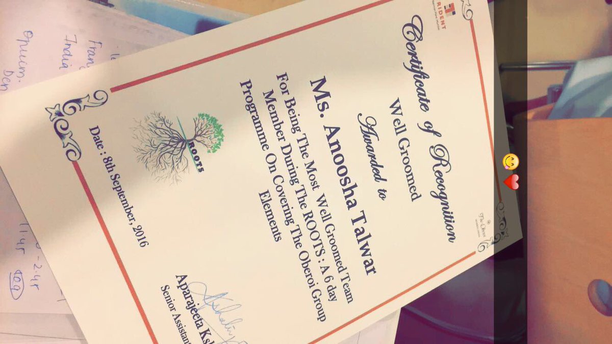 AnooshaTalwar's tweet photo. When you are recognised @TridentMumbai @TridentHotels #TridentExperiences https://t.co/yPj504pxij