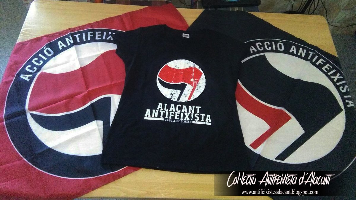AlacantAntifa's tweet photo. NOU MATERIAL JA DISPONIBLE. Posa't en contacte, participa i col·labora en l'autogestió de l'antifeixisme alacantí! #AlacantAntifeixista https://t.co/PKaSY8GJGK