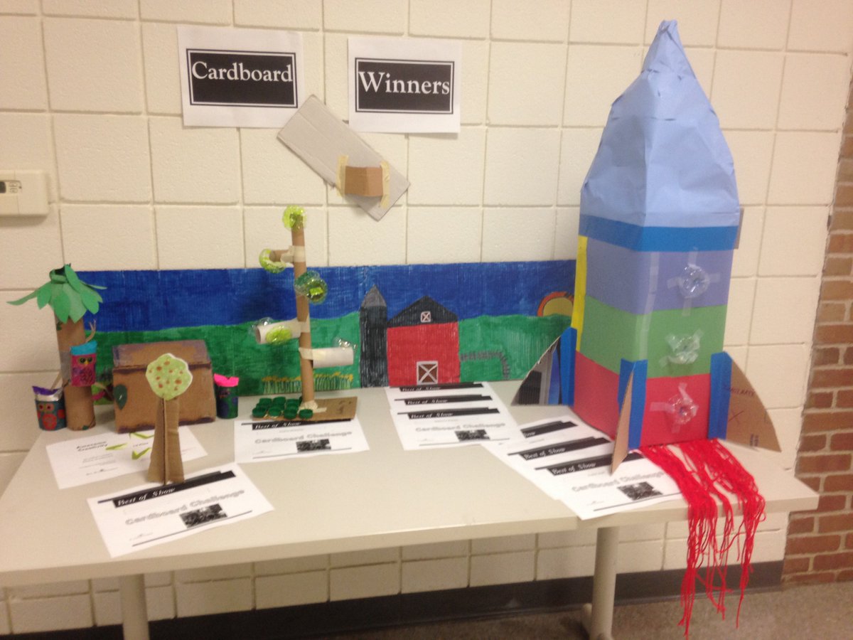 kirish43's tweet photo. Winners of Cardboard Challenge 2017 S. Anthony of Padua GR MI #makerspace #markerspaces #Edtech https://t.co/cK8NM0KYvL