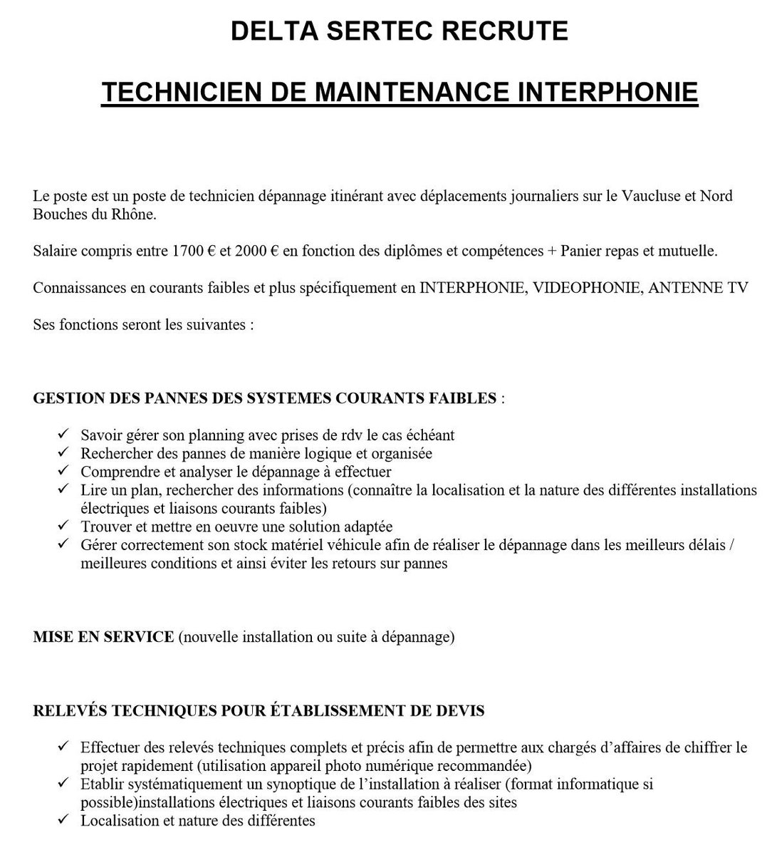 DeltaSertec's tweet image. @DeltaSertec recrute ! 
N'hésitez plus à venir nous rejoindre.
CV à l'adresse mail suivante : christine.igounet@deltasertec.com