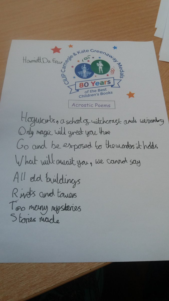 PiggottLibrary's tweet image. My Year 7 Book Club members have been writing acrostic poems on the theme of reading. I think we have some budding writers here!