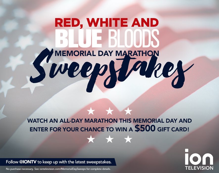 iontv's tweet photo. Enter @IONTV's #MemorialDaySweeps for your chance to win a $500 gift card! #Entry https://t.co/Arw5WAqhgA https://t.co/UXXHEu4Pu5