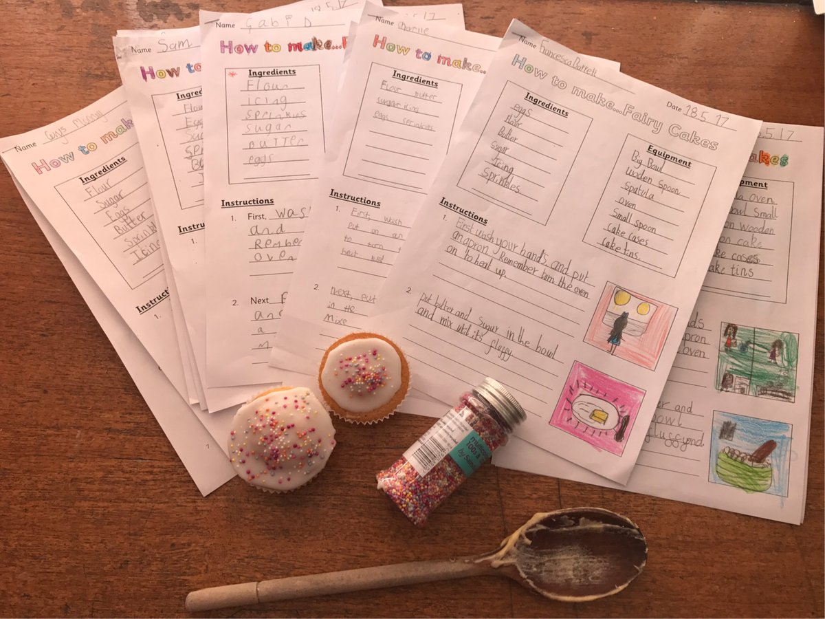 MissM_StP's tweet photo. We made fairy cakes and then used our instructional vocabulary to write a recipe!!! ๐ฉ๐ปโ๐ณ๐๐ฉ๐ฅ #learningisfun #bigwriting #linkingourlearning https://t.co/Rjv23fQMI4