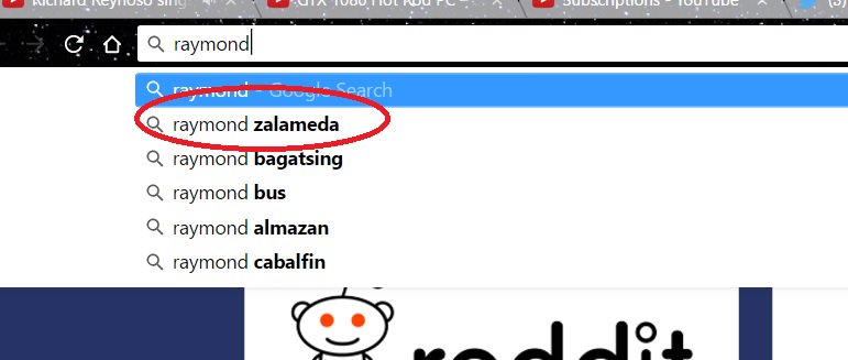 thepinkblob's tweet image. When you try to search other raymonds then your history pops up with the name of your prof. Sir Mon plez #javaislife #javatpoint
