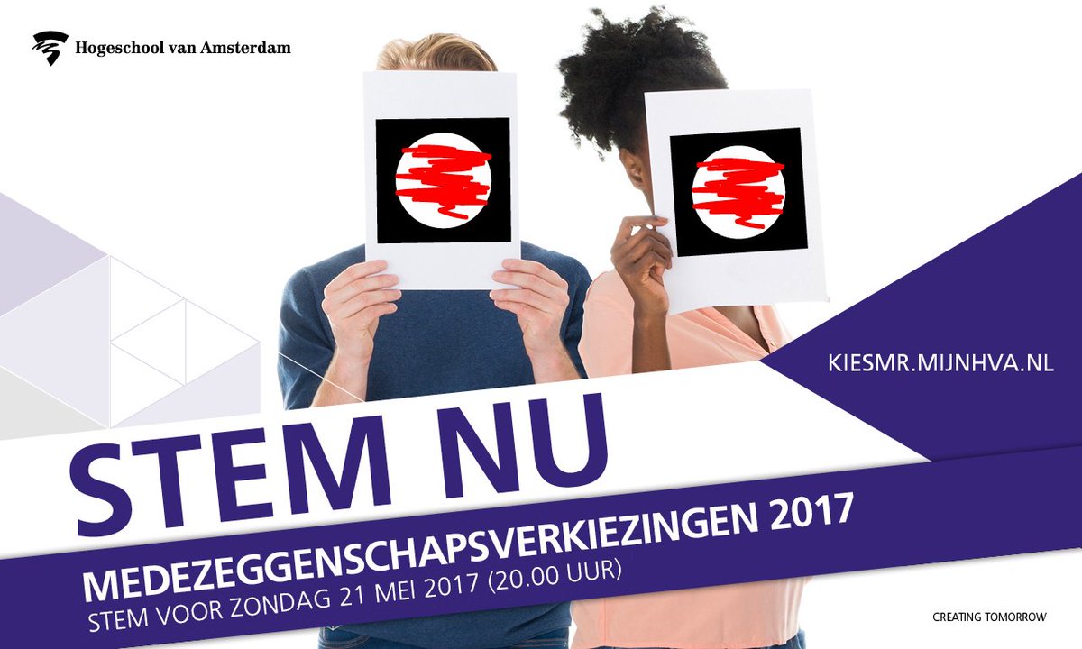 HvA's tweet photo. 23 mei vanaf 16.00 uur: de nieuwe leden van de HvA medezeggenschapsraad worden bekend. Kom ook! @begane grond BPH #kiesmr #hva https://t.co/J7nfbnApPq
