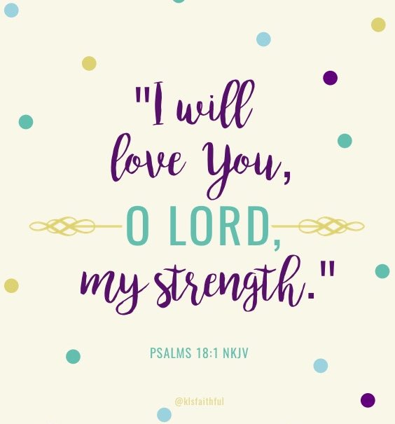 KLSfaithful's tweet photo. “I will love You, O #LORD, my strength.” Psalms 18:1 NKJV #GodIsStrength https://t.co/yMFoaj89dW