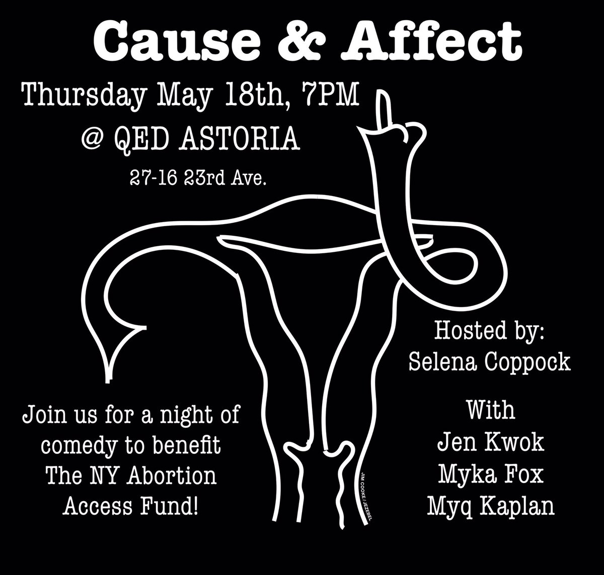 TONIGHT <a href="/QEDAstoria/">Q.E.D.</a> we're raising $ for <a href="/NYAAF/">New York Abortion Access Fund</a> w/ <a href="/myqkaplan/">Myq (Parenthetical) Kaplan</a> <a href="/MykaFox/">Myka Fox</a> @jenkwok @SelenaCoppock! #activism #womensrights #comedy #astoria