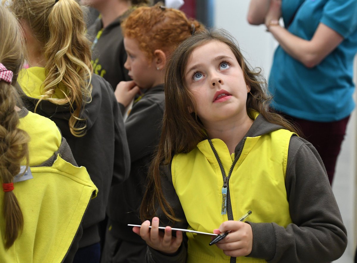MK_Gallery's tweet photo. On Monday we welcomed Brownies from the Bletchley division for a tour of the #MKCalling2017 exhibition. Photos: https://t.co/mDwnVVBxo3 https://t.co/Evwo4pRzZS