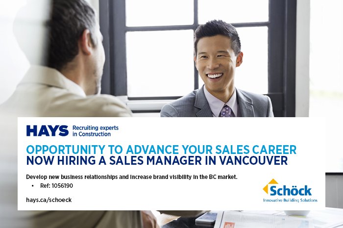 hayscanada's tweet photo. Employer of Choice, Schock is seeking an ambitious Sales Manager to grow their business. Apply: https://t.co/16ZuhTmy9J #WhatCouldYouBe https://t.co/DwHYTeBVyR